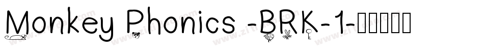 Monkey Phonics -BRK-1字体转换